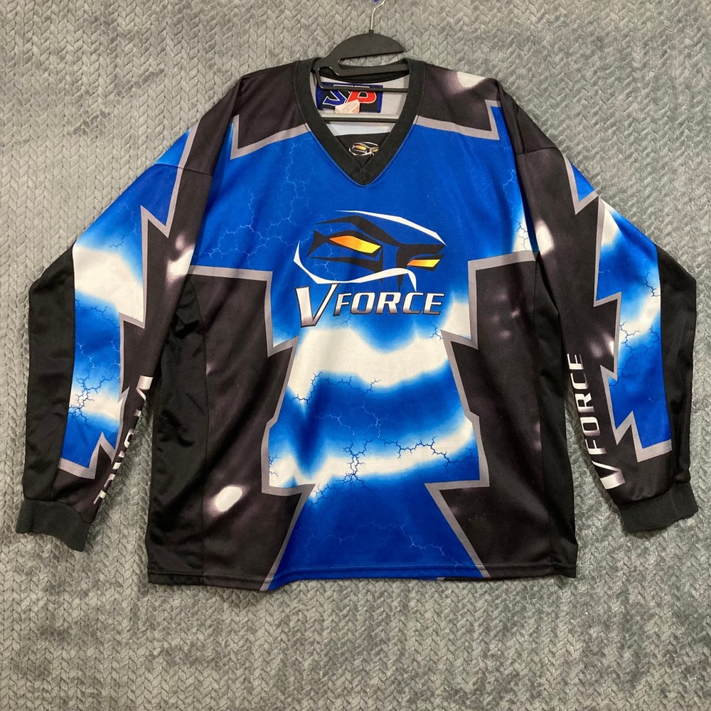 V-Force Jersey Mens XL V-Force Graphic Blue Lightning Sublimated